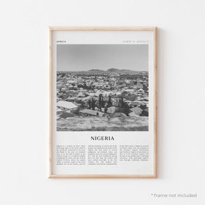 Nigeria Art Print, Nigeria poster, Nigeria foto, Nigeria kunst aan de muur, Afrika, reizen print, vintage poster, bohokunst | AF01