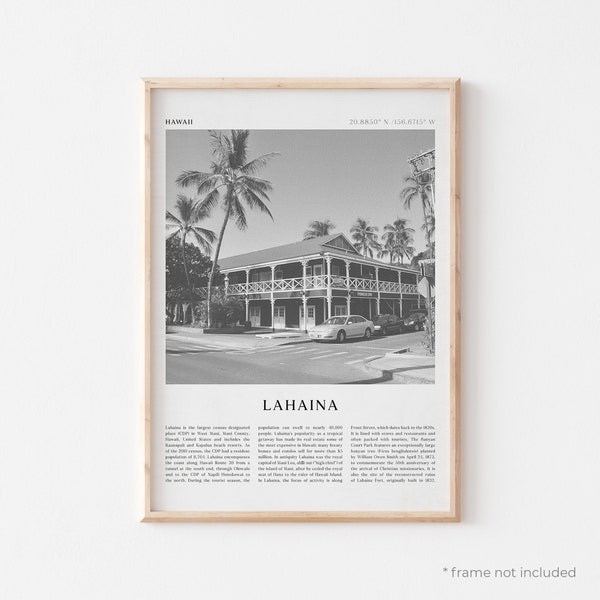 Lahaina Art Print, Lahaina Poster, Lahaina Photo, Lahaina Wall Art, Hawaii, Travel Print, Vintage Poster, Boho Art | NA56 (na56)