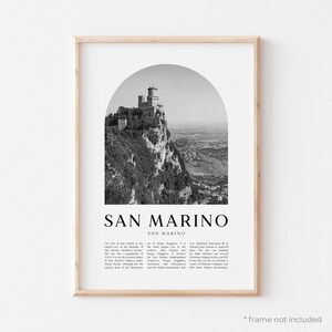 San Marino Art Print, San Marino Poster, San Marino Photo, San Marino Wall Art, San Marino Black and White, San Marino | EU125M