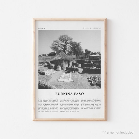Burkina Faso Art Print Burkina Faso Poster Burkina Faso | Etsy