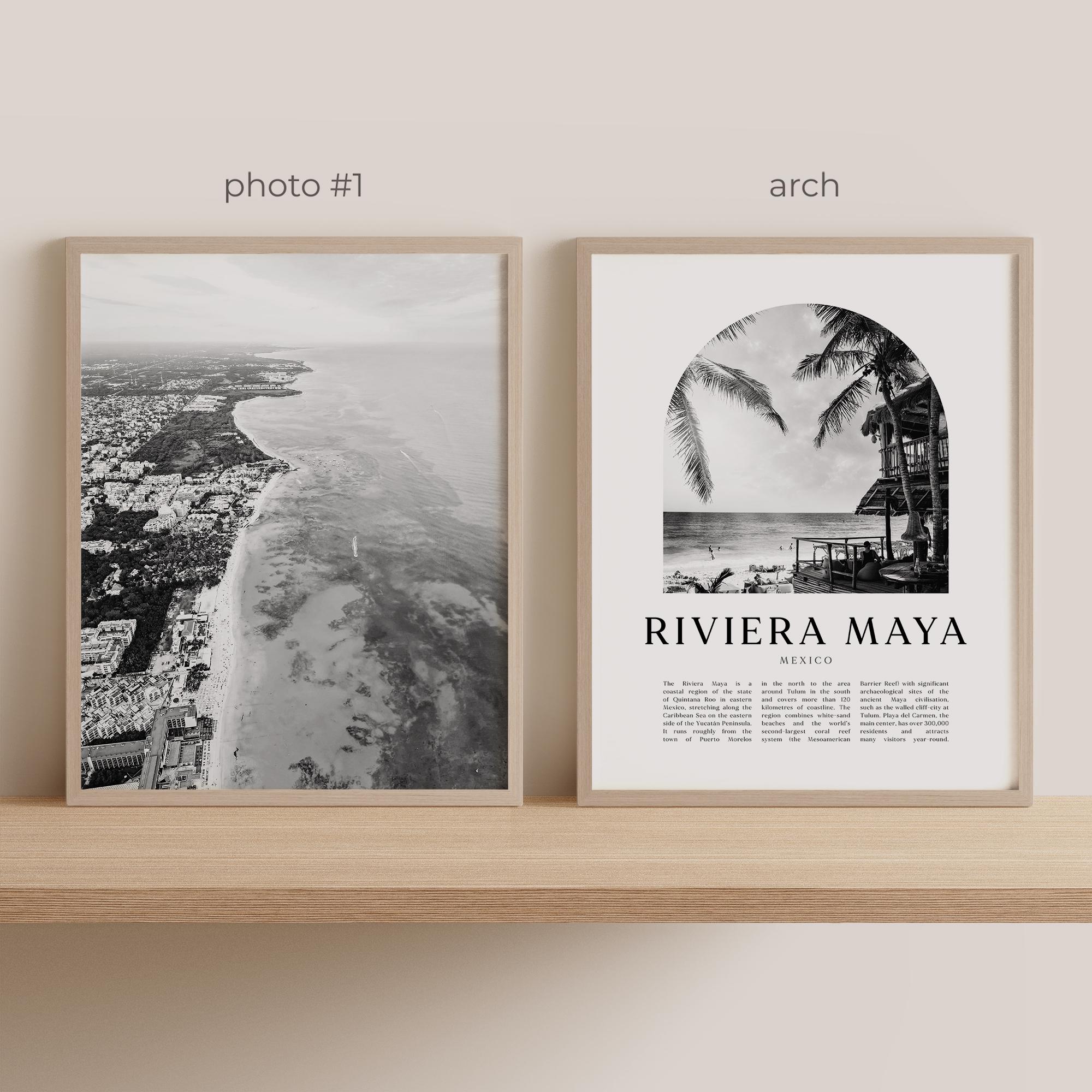 Photo Riviera Riviera Maya Gallery Wall Art - Set of 6, Riviera Maya Black and White ...