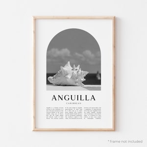 Anguilla Art Print, Anguilla Poster, Anguilla Photo, Anguilla Wall Art, Anguilla Black and White, Caribbean | CA03M