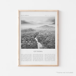 Guyana Art Print, Guyana Poster, Guyana Photo, Guyana Wall Art, South America, Travel Print, Vintage Poster, Boho Art | SA59