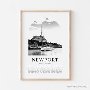 Newport Art Print, Newport Poster, Newport Photo, Newport Wall Art, Newport Black and White, Rhode Island | NA308M