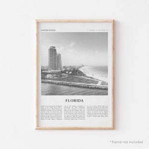 Florida Art Print, Florida Poster, Florida Photo, Florida Wall Art, United States, Travel Print, Vintage Poster, Boho Art | NA91