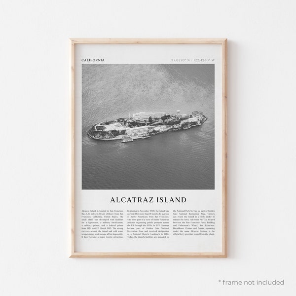 Alcatraz Island Art Print, Alcatraz Island Poster, Alcatraz Island Photo, California, Travel Print, Vintage Poster, Boho Art | NA65