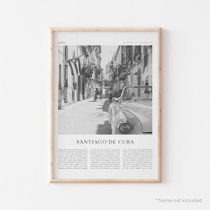 Impresión de arte de Santiago de Cuba, Cartel de Santiago de Cuba, Foto de Santiago de Cuba, Cuba, Arte de pared, Impresión de viaje, Cartel vintage, Arte Boho / CA86
