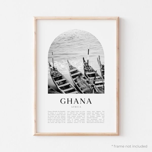 Ghana Art Print, Ghana Poster, Ghana Photo, Ghana Wall Art, Ghana Zwart-wit, Afrika | Af49m