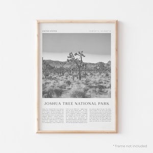Joshua Tree National Park Art Print, Joshua Tree National Park Poster, United States, Photo, Travel Print, Vintage Poster, Boho Art | NA182