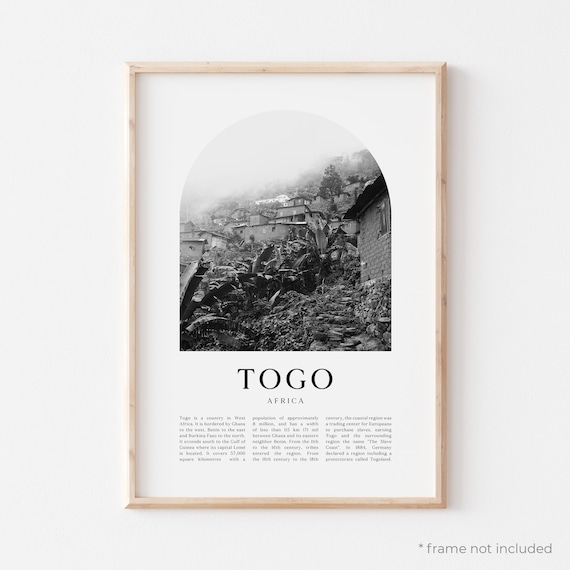 Buy Togo Art Print, Togo Poster, Togo Photo, Togo Wall Art, Togo Black and  White, Africa AF122M Online in India 