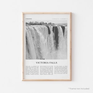 Victoria Falls Art Print, Victoria Falls Poster, Victoria Falls Photo, Zimbabwe, Travel Print, Vintage Poster, Boho Art | AF145