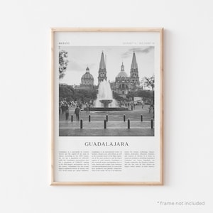 Guadalajara Art Print, Guadalajara Poster, Guadalajara Photo, Guadalajara Wall Art, Mexico, Travel Print, Vintage Poster, Boho Art | NA205