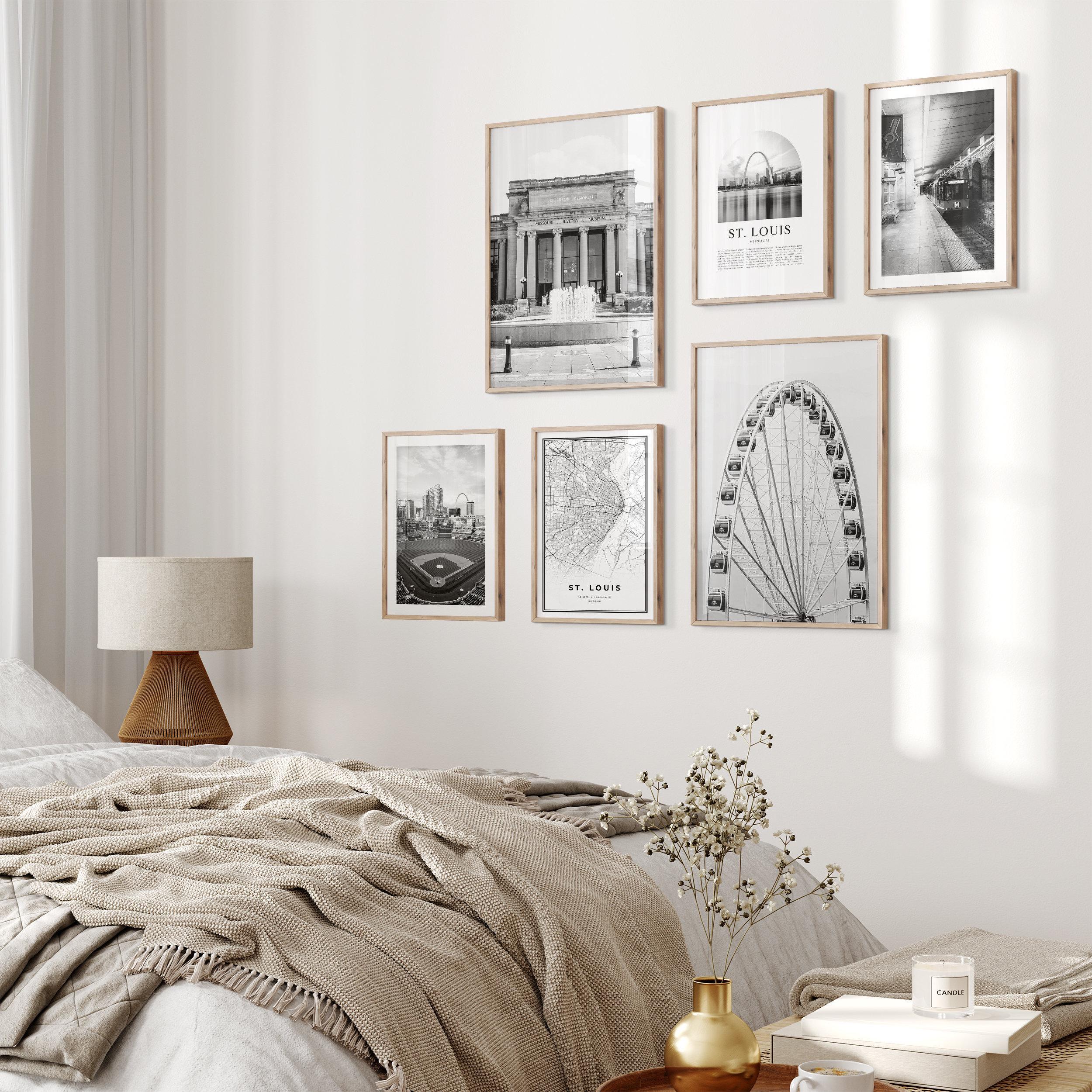 St. Louis Gallery Wall Art - Set of 6, St. Louis Black and White