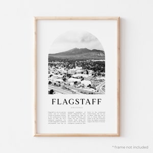 Flagstaff Art Print, Flagstaff Poster, Flagstaff Photo, Flagstaff Wall Art, Flagstaff Black and White, Arizona | US495M