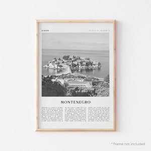 Montenegro Art Print, Montenegro Poster, Montenegro Photo, Montenegro Wall Art, Europe, Travel Print, Vintage Poster, Boho Art | EU80
