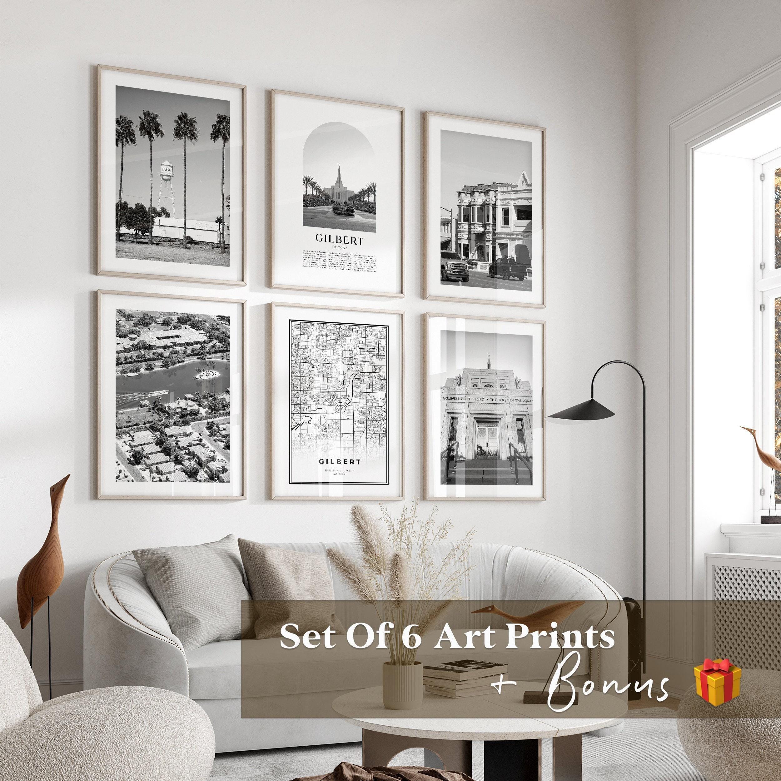 Buy Gilbert Gallery Wall Art - Set of 6, Gilbert Black and White
