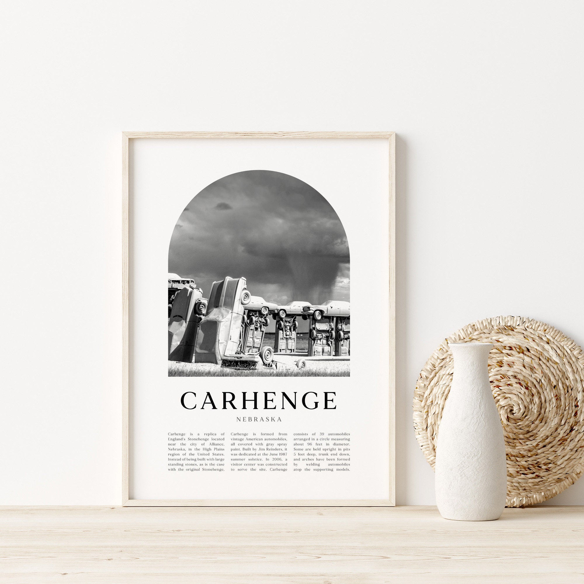 Etsy Carhenge - Print, Photo, Carhenge Carhenge Black Poster, Carhenge Carhenge and NA391M Denmark Art, White, Nebraska Wall Art