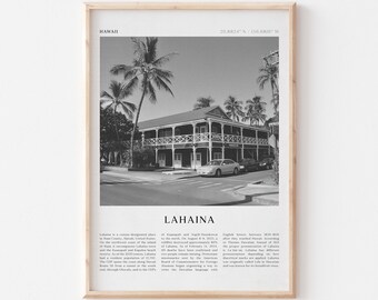 Lahaina Art Print, Lahaina Poster, Lahaina Photo, Lahaina Wall Art, Hawaii, Travel Print, Vintage Poster, Boho Art | NA56