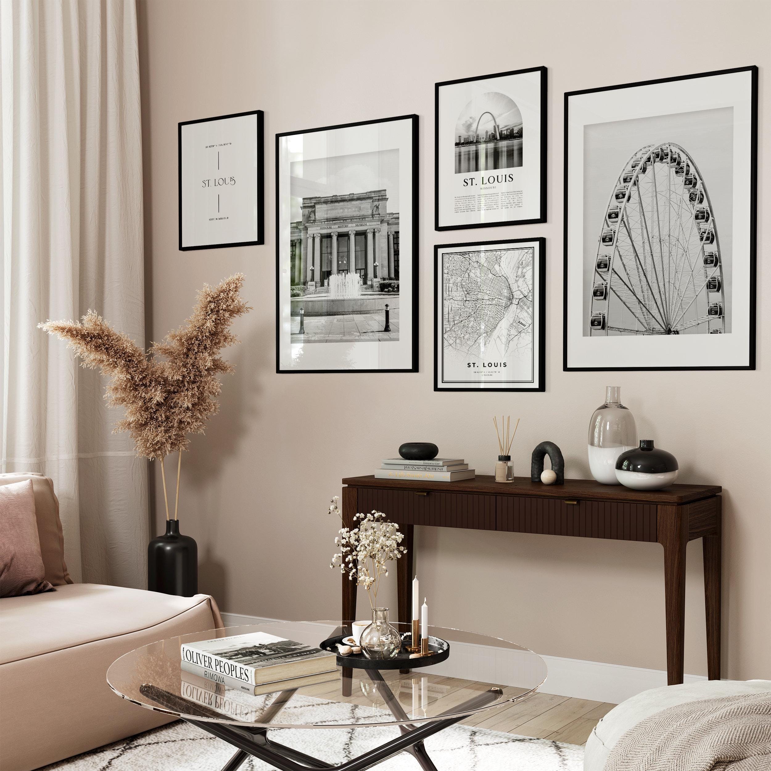 St. Louis Gallery Wall Art - Set of 6, St. Louis Black and White