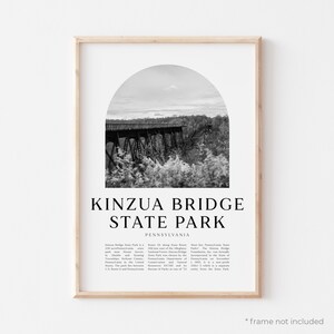 Impresión artística del parque estatal Kinzua Bridge, póster del parque estatal Kinzua Bridge, foto del parque estatal Kinzua Bridge, Pensilvania / NA329M