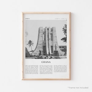 Ghana Art Print, Ghana Poster, Ghana Photo, Ghana Wall Art, Africa, Travel Print, Vintage Poster, Boho Art | AF49