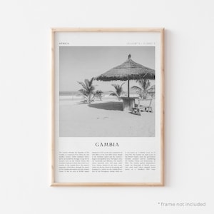 Gambia Art Print, Gambia Poster, Gambia Photo, Gambia Wall Art, Africa, Travel Print, Vintage Poster, Boho Art | AF47