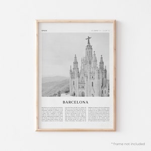 Barcelona Art Print, Barcelona Poster,  BarcelonaPhoto, Barcelona Wall Art, Spain, Travel Print, Vintage Poster, Boho Art | EU134