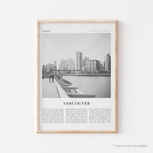 Vancouver Art Print, Vancouver Poster, Vancouver Photo, Vancouver Wall Art, Canada, Travel Print, Vintage Poster, Boho Art | NA253