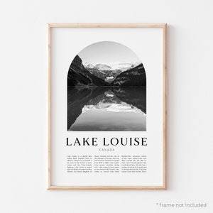 Lake Louise Art Print, Lake Louise Poster, Lake Louise Photo, Lake Louise Wall Art, Lake Louise Black and White, Canada | NA260M