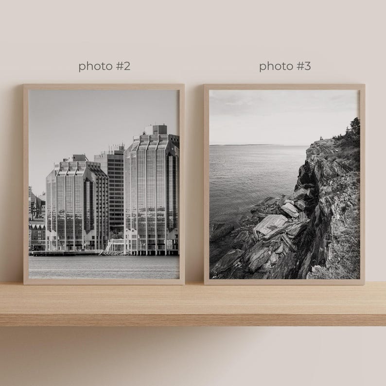 Nova Scotia, Canada Gallery Wall Art Set of 6 – Black and White Photo Prints image 5