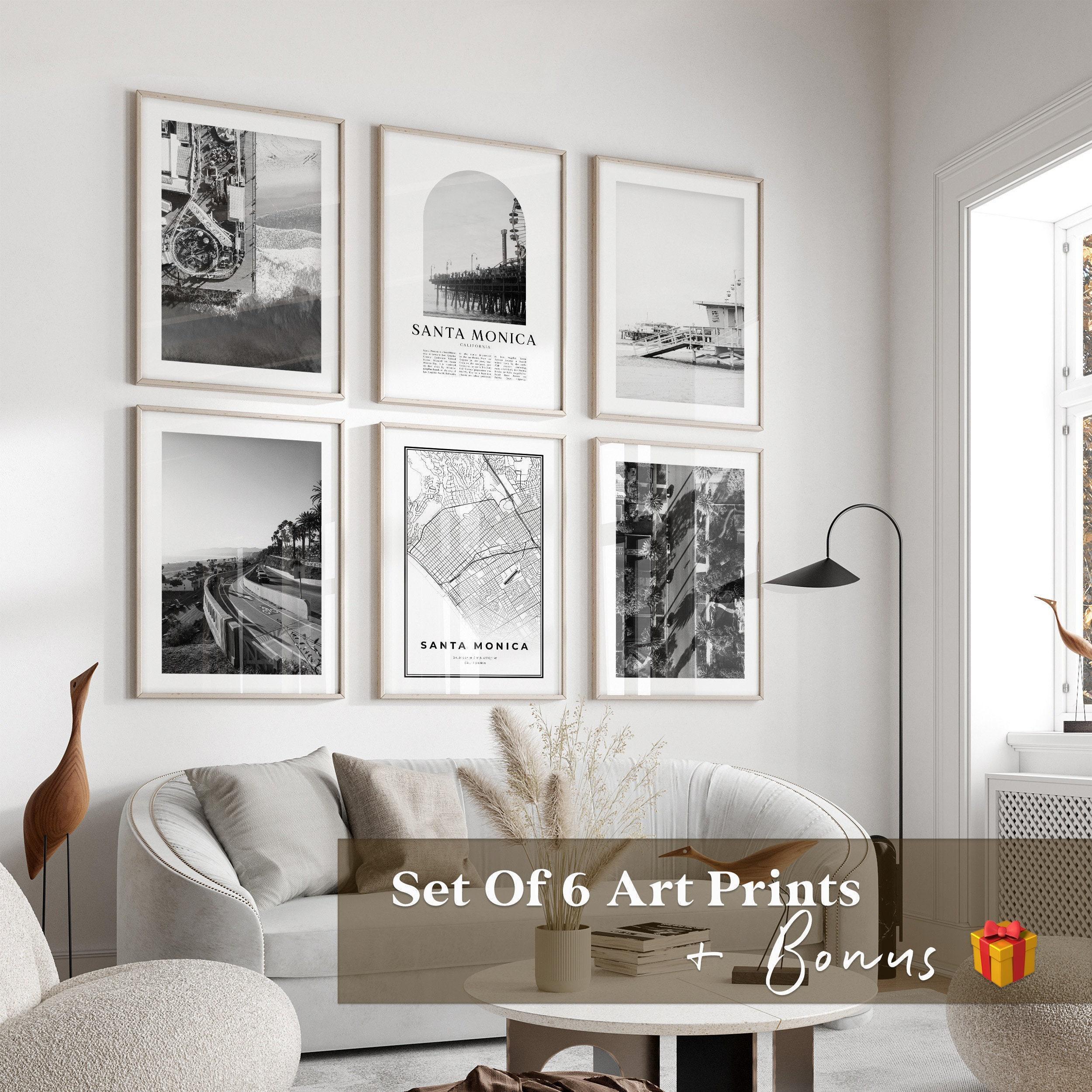 サンタモニカギャラリーウォールアート - 6枚セット、サンタモニカの