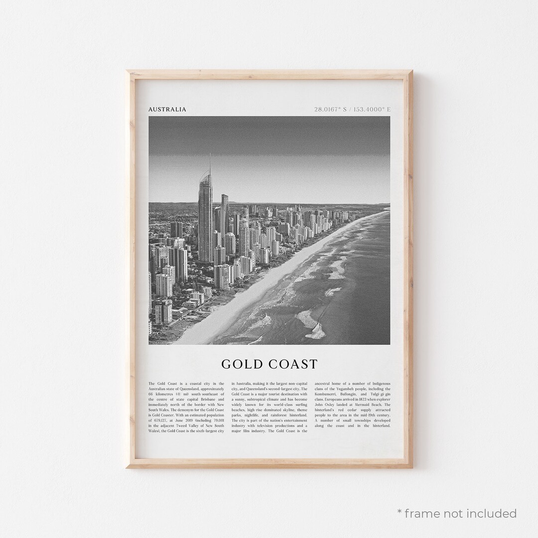 Gold Coast Art Print Gold Coast Poster Gold CoastPhoto Gold Etsy España