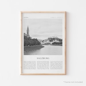 Salzburg Art Print, Salzburg Poster, Salzburg Photo, Salzburg Wall Art, Austria, Travel Print, Vintage Poster, Boho Art | EU179