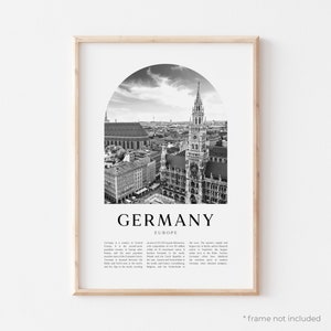 Germany Art Print, Germany Poster, Germany Photo, Germany Wall Art, Germany Black and White, Europe | EU37M