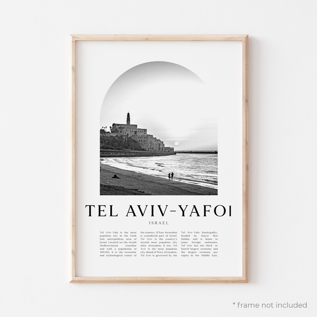 Tel Aviv-yafo Art Print Tel Aviv-yafo Poster Tel Aviv-yafo - Etsy Denmark