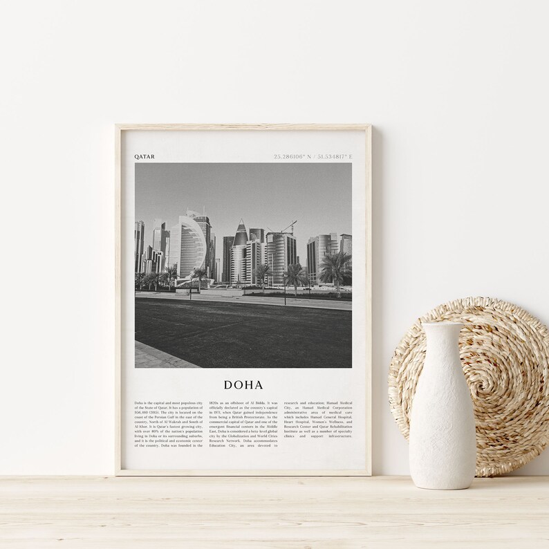 Doha Art Print Doha Poster Doha Photo Doha Wall Art Qatar Etsy
