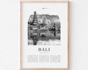 Bali Art Print, Bali Poster, Bali Photo, Bali Wall Art, Bali Black and White, Indonésie | AS212M