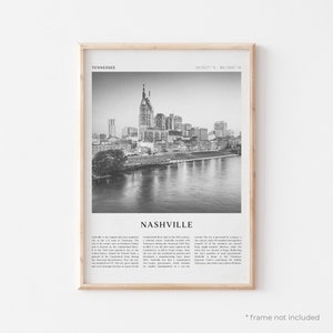 Nashville Art Print, Nashville Poster, Nashville Photo, Nashville Wall Art, Tennessee, Travel Print, Vintage Poster, Boho Art | NA30