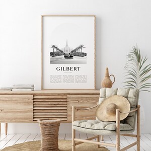 Gilbert Art Print, Gilbert Poster, Gilbert Photo, Gilbert Wall Art, Gilbert Black and White, Arizona US92M image 4