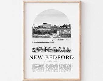 New Bedford Art Print, New Bedford Poster, New Bedford Photo, New Bedford Wall Art, New Bedford Black and White, Massachusetts | US315M