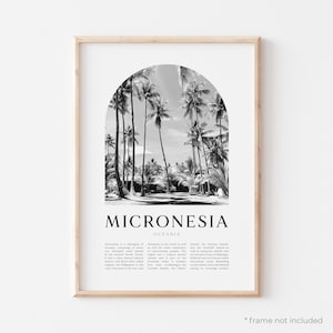 Mikronesien Kunstdruck, Mikronesien Poster, Mikronesien Foto, Mikronesien Wandkunst, Mikronesien schwarzweiß, Ozeanien | KN14M
