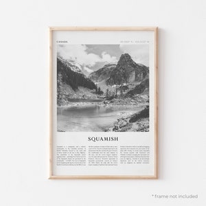 Squamish Art Print, Squamish Poster, Squamish Photo, Squamish Wall Art, Canada, Travel Print, Vintage Poster, Boho Art | NA294