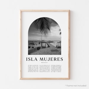 Isla Mujeres Art Print, Isla Mujeres Poster, Isla Mujeres Photo, Isla Mujeres Wall Art, Isla Mujeres Black and White, Mexico | NA199M