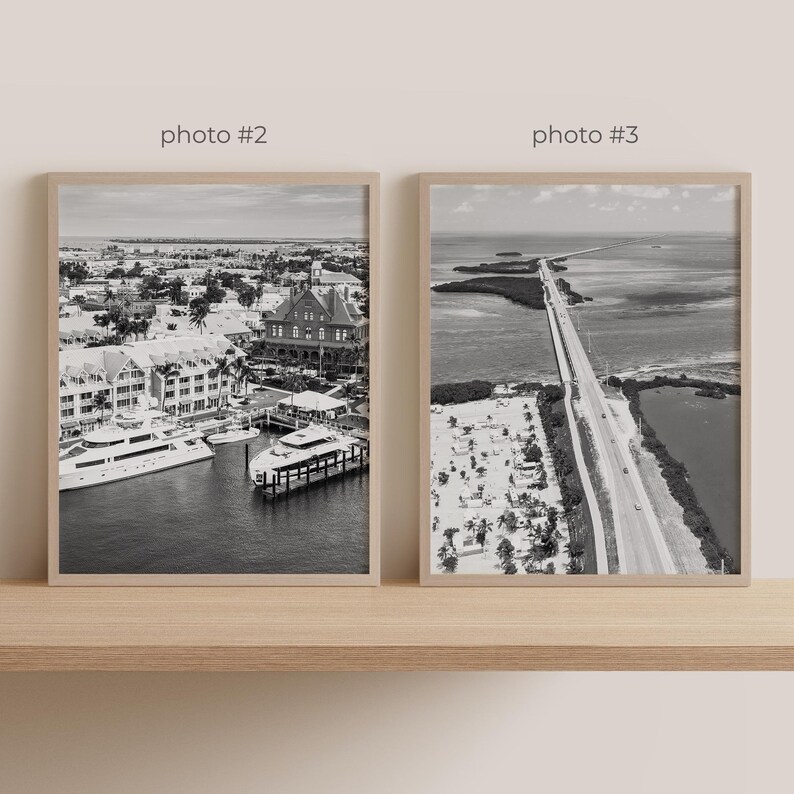 Key West Gallery Wall Art - Set of 6, Key West Black and White Photo ...