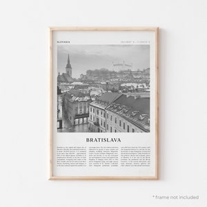 Bratislava Art Print, Bratislava Poster, Bratislava Photo, Bratislava Wall Art, Slovakia, Travel Print, Vintage Poster, Boho Art | EU129