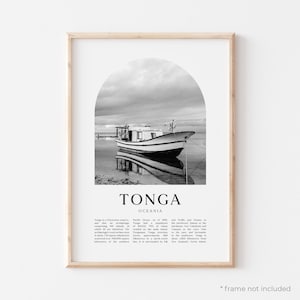 Tonga Art Print, Tonga Poster, Tonga Photo, Tonga Wall Art, Tonga Black and White, Oceania | CN29M
