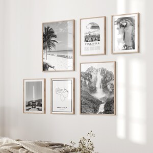 Venezuela Gallery Wall Art - Set of 6, Venezuela Black and White Photo, Venezuela Posters, Venezuela Prints, South America image 3