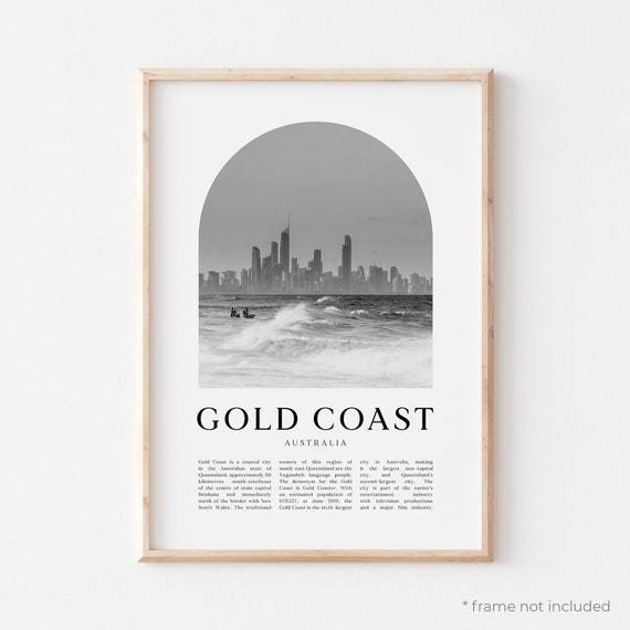 Gold Coast Art Print Gold Coast Poster Gold Coast Photo Etsy