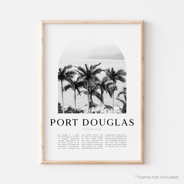 Port Douglas Art Print, Port Douglas Poster, Port Douglas Photo, Port Douglas Wall Art, Port Douglas Black and White, Australia | CN61M