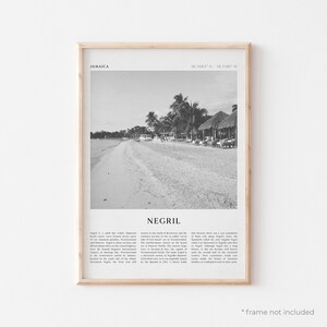 Negril Art Print, Negril Poster, Negril Photo, Negril Wall Art, Jamaica, Travel Print, Vintage Poster, Boho Art | CA75